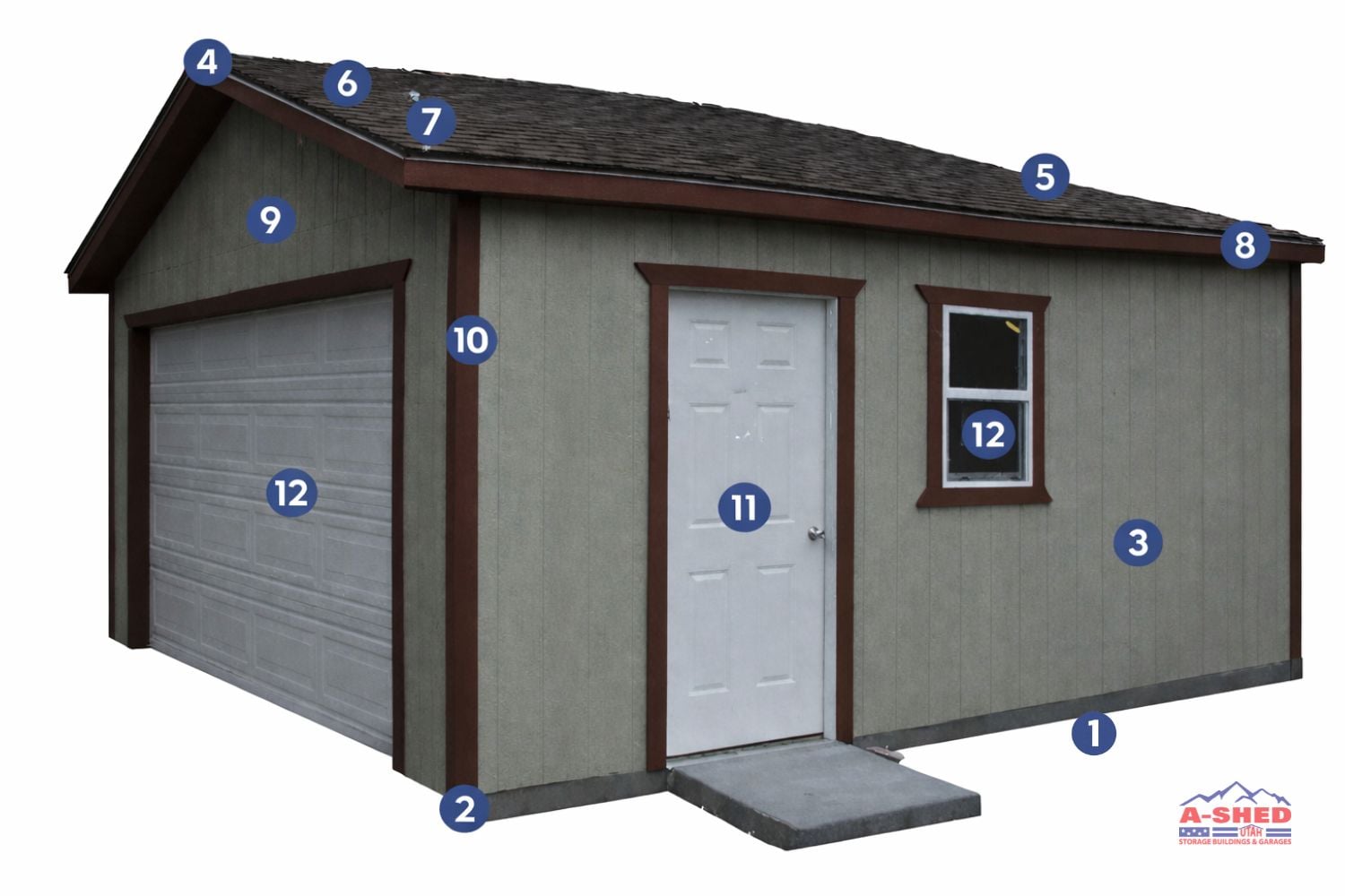 Building Materials Diagram - A-Shed Utah