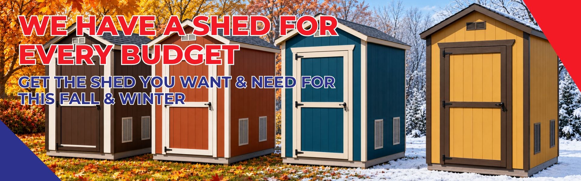 Sheds, Storage Sheds, & Backyard Sheds for Fall & Winter